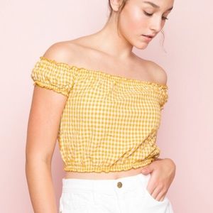 Flash Sale⚡️Brandy Melville Gingham Crop Top